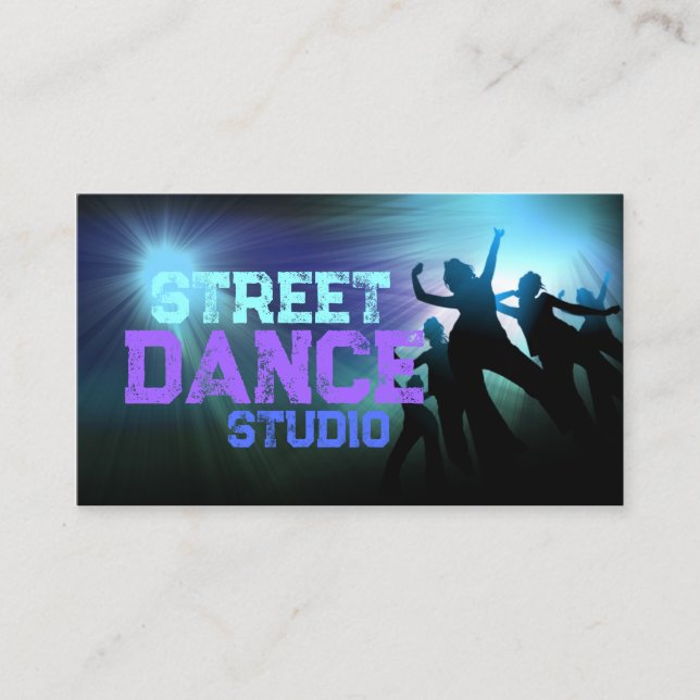 Street Dance Classes Hip-Hop Cool Moves Business Card (Front)