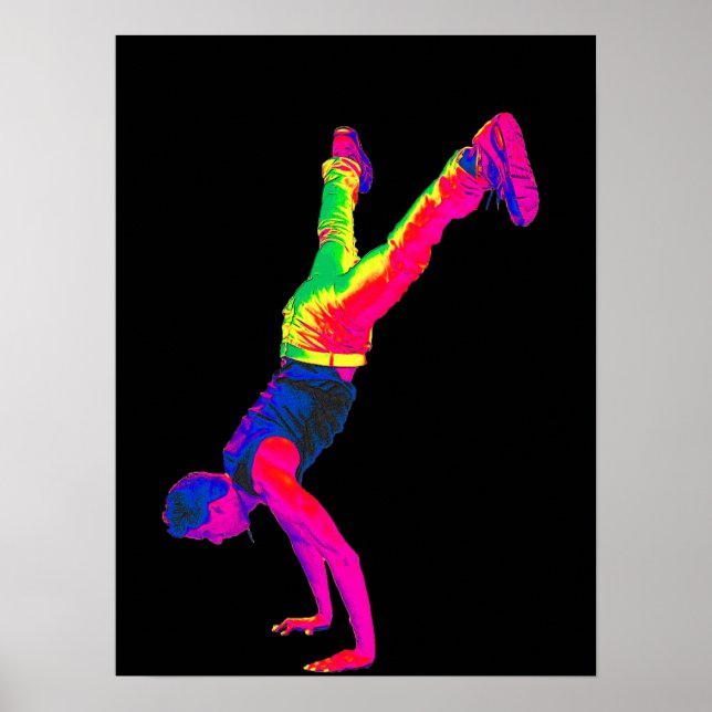 Street Dancing - Multi-Colour, Black Back Poster (Front)