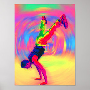 Street Dancing, Rainbow, Radial Poster