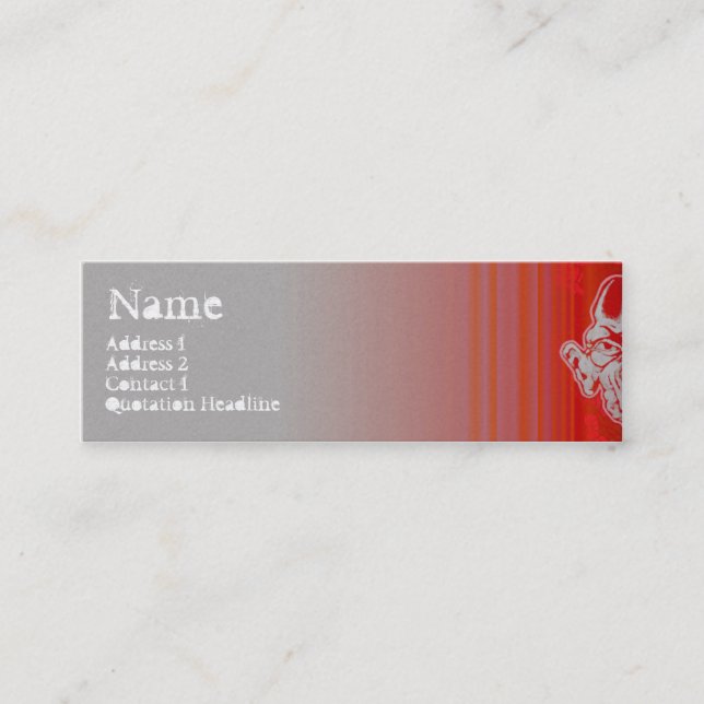 STREET FACES red Mini Business Card (Front)