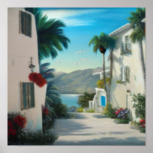 Street Facing The Sea Poster