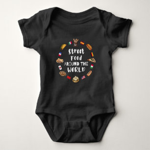Street food around the world baby bodysuit
