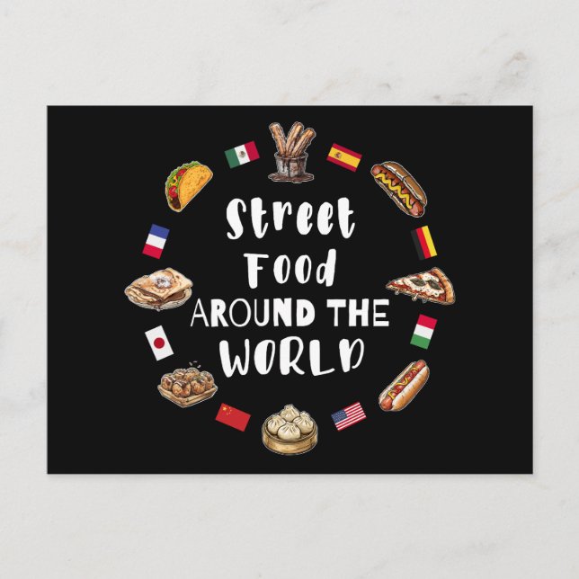 Street food around the world postcard (Front)