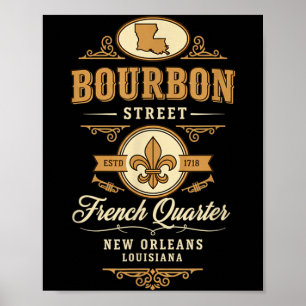 Street French Quarter New Orleans Louisiana Poster