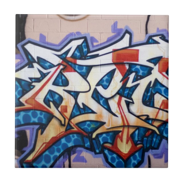 Street Graffiti Art Ceramic Tile (Front)