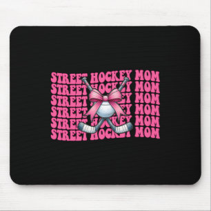 Street Hockey Mom Mama Mother's Day Pink Coquette Mouse Pad