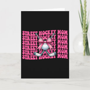 Street Hockey Mum Mama Mother's Day Pink Coquette Card