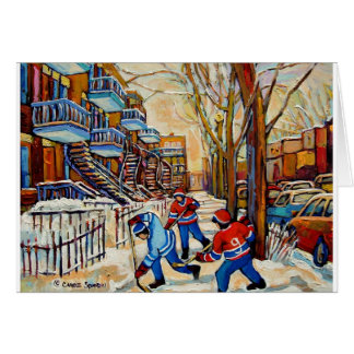 Street Hockey with 3 boys