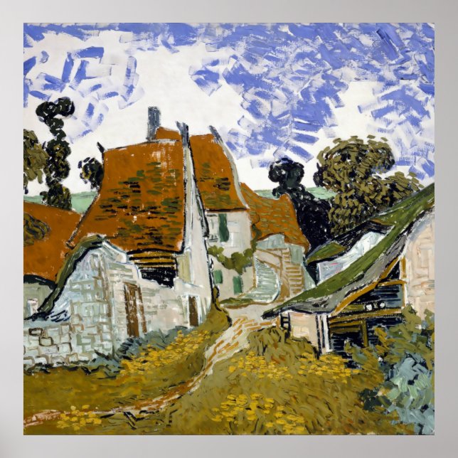 Street in Auvers-sur-Oise by Vincent van Gogh      Poster (Front)