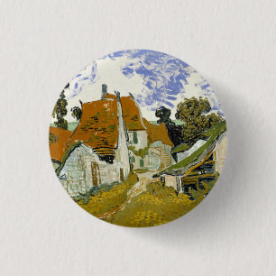 Street in Auvers-sur-Oise Vincent van Gogh 3 Cm Round Badge
