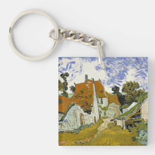 Street in Auvers-sur-Oise Vincent van Gogh Key Ring