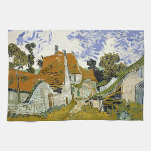 Street in Auvers-sur-Oise Vincent van Gogh Tea Towel