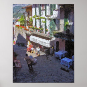 Street in Bellagio, Lake Como Poster