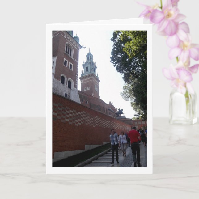 Street in Kraków, Poland Card (Orchid)