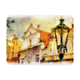 Street in old part of prague magnet