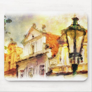 Street in old part of prague mouse pad