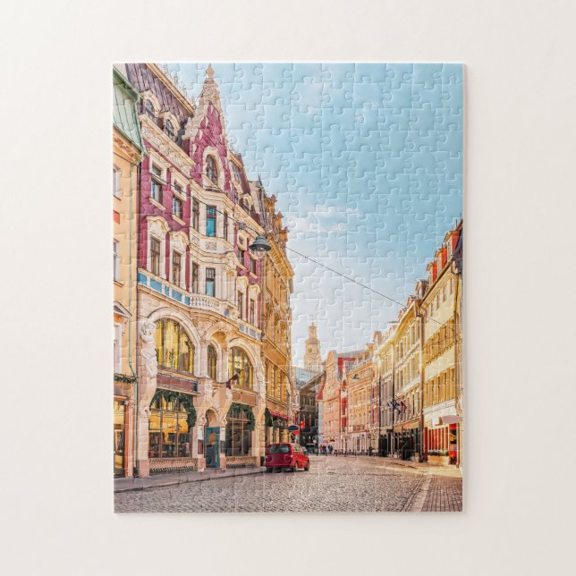 Street in Old Town Riga Latvia Jigsaw Puzzle (Vertical)