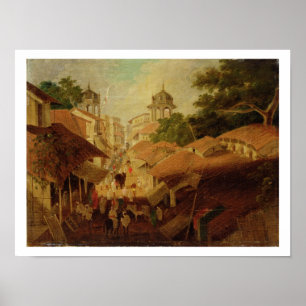 Street in Patna, c.1825 (oil on canvas) Poster