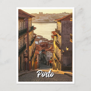 Street in Porto Portugal Travel  Postcard