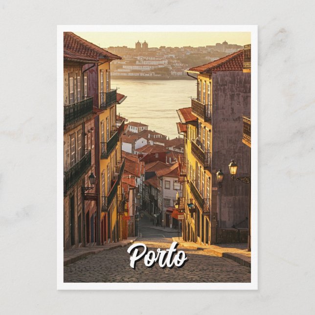 Street in Porto Portugal Travel  Postcard (Front)