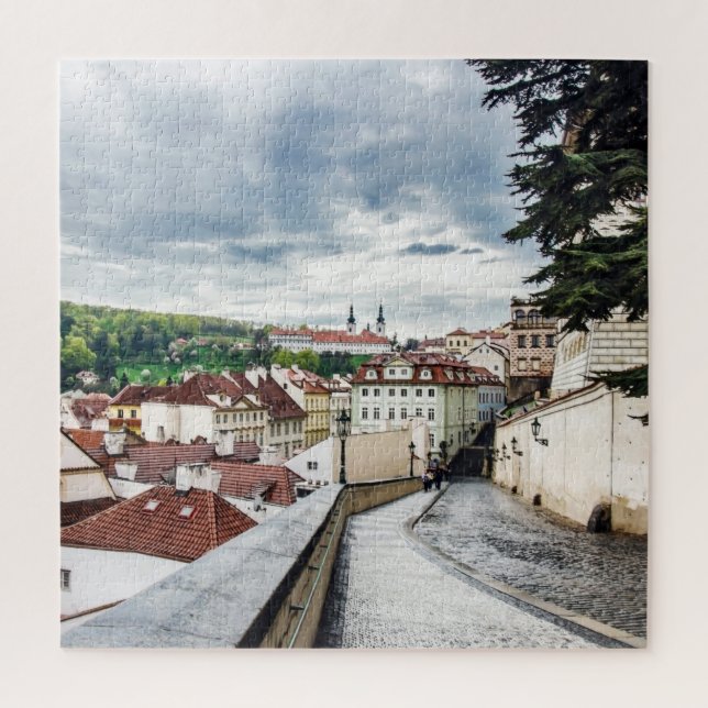 Street in Prague downtown Jigsaw Puzzle (Vertical)