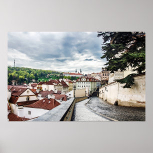 Street in Prague downtown Poster