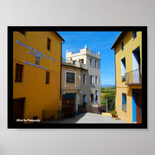 Street in Riba-roja de Túria, Valencian Town Poster