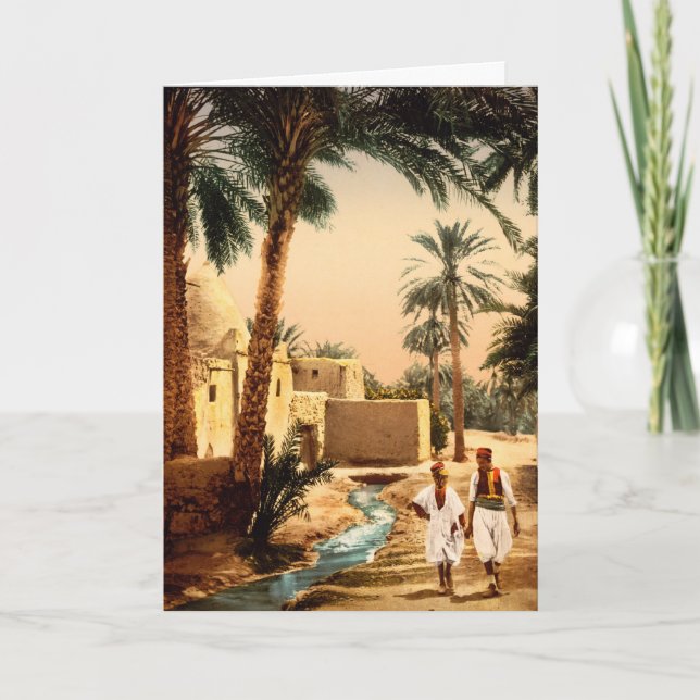 Street in the old town, Biskra, Algeria, Birthday Card (Front)