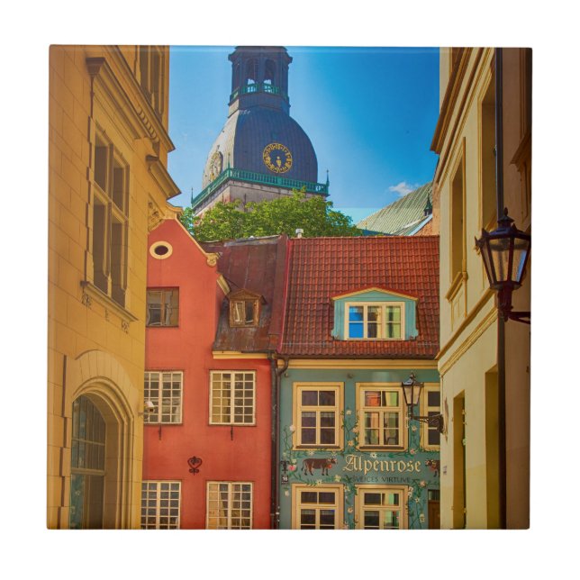 Street in the Old Town | Estonia Ceramic Tile (Front)
