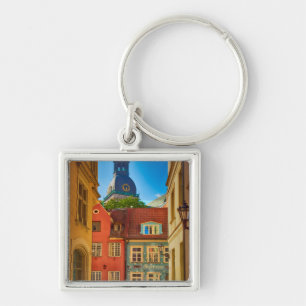Street in the Old Town Estonia Key Ring