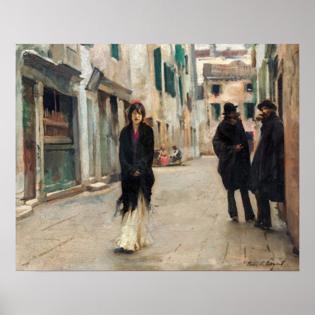 Street in Venice (1882) by John Singer Sargent Poster (Front)