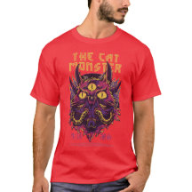 Street Kings The Cat Monster casual red T-Shirt