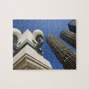 Street lamp detail at Marina City Towers Chicago Jigsaw Puzzle