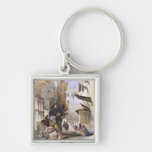 Street Leading to El Azhar, Grand Cairo, pub. 1846 Key Ring