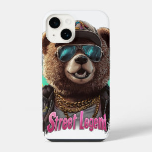 Street Legend Bear - Cool Graphic Design iPhone 14 Case