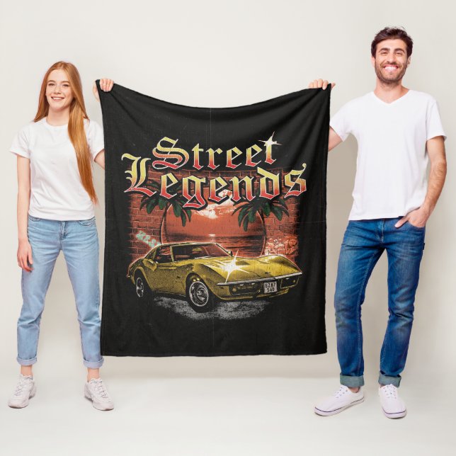 Street Legends - Urban Streetwear Design Fleece Blanket (In Situ)