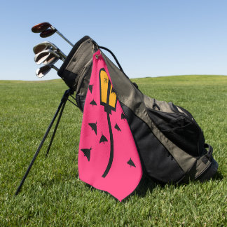 Street Light and Moths Golf Towel