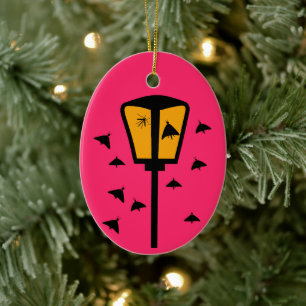 Street Light and Moths Ornament