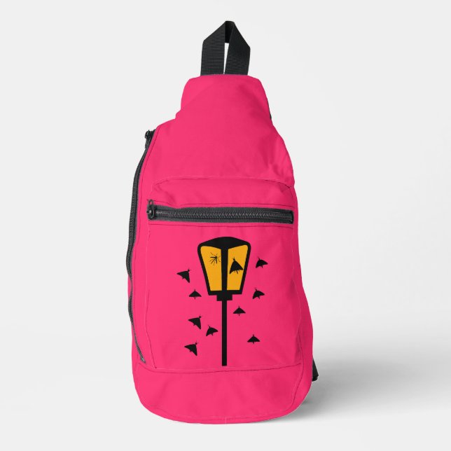 Street Light and Moths Sling Bag (Front)