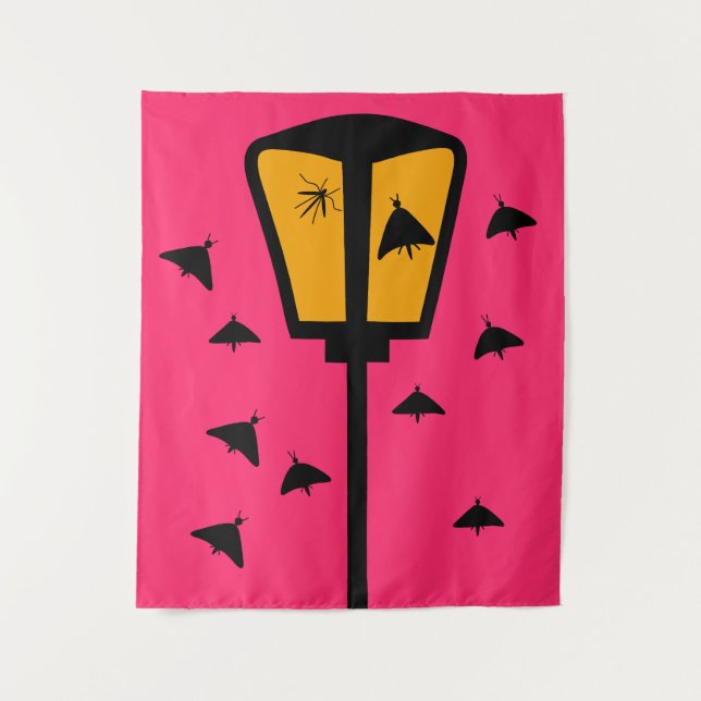 Street Light and Moths Tapestry (Front)