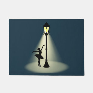 Street light city dancing ballerina doormat