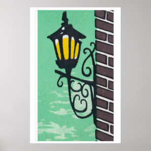 Street Light - Matchbox Print - Aesthetic Wall Art