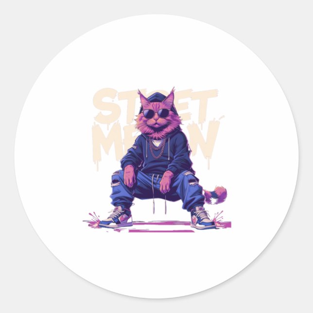 Street Meow! Sticker  (Front)