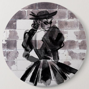 "Street Muse – Fashion on the Wall" 6 Cm Round Badge