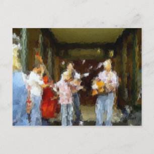Street Musicians Postcard