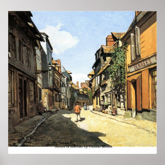 Street of Bavolle by Claude Monet Poster (Front)