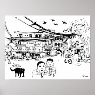 Street of Kathmandu Poster