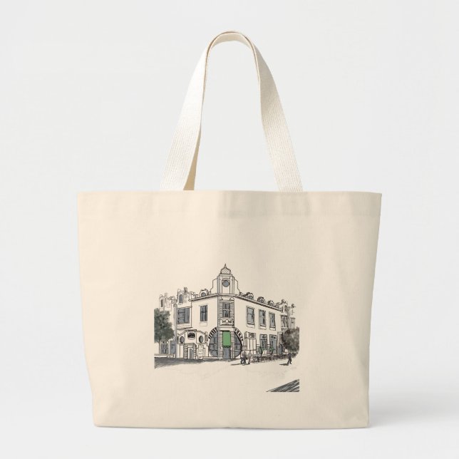 street of the old town large tote bag (Front)