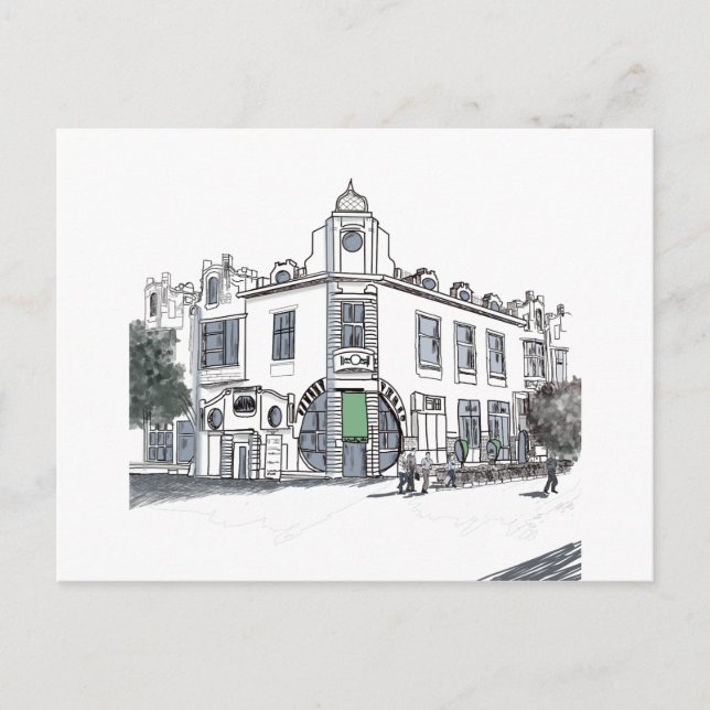 street of the old town postcard (Front)