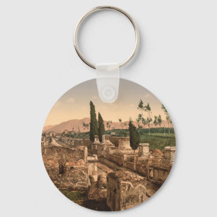 Street of the Tombs, Pompeii, Campania, Italy Key Ring